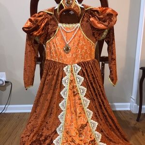 Girl's Brown Princess Halloween Costume Dress